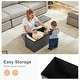 preview thumbnail 25 of 24, Folding Storage Ottoman Bench, Large End of Bed Storage Foot Rest Stools Ottoman Storage Chest with Padded Seat