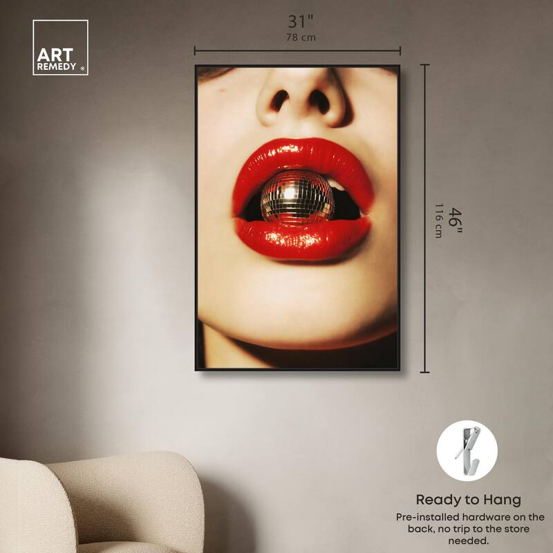 Disco Lips Canvas by Art Remedy