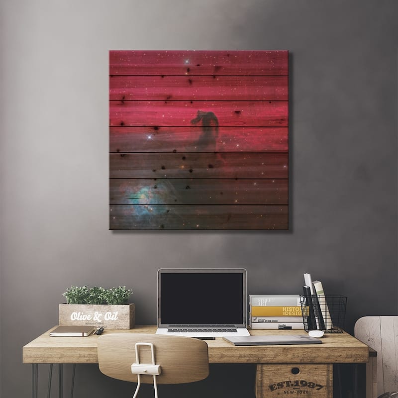 The Magnificent Horse Head Nebula Print On Wood by NASA - Multi-Color