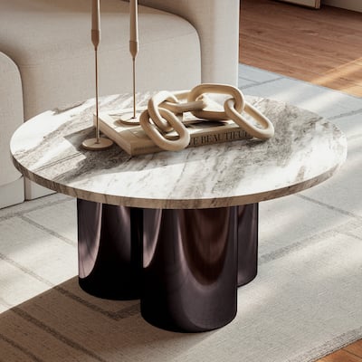 Marbelle - Martie Coffee Table - Toronto Sand Marble Finish
