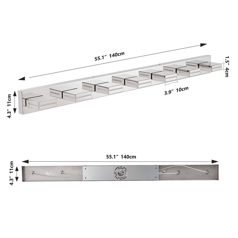 Modern LED Vanity Light, 7-Lights Wall Sconce for Bathroom and Mirror, Sleek Minimalist Design, Energy-Efficient