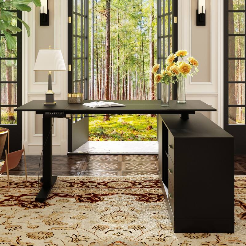 Height-Adjustable Workspace: Versatile Desk for Home Office and More