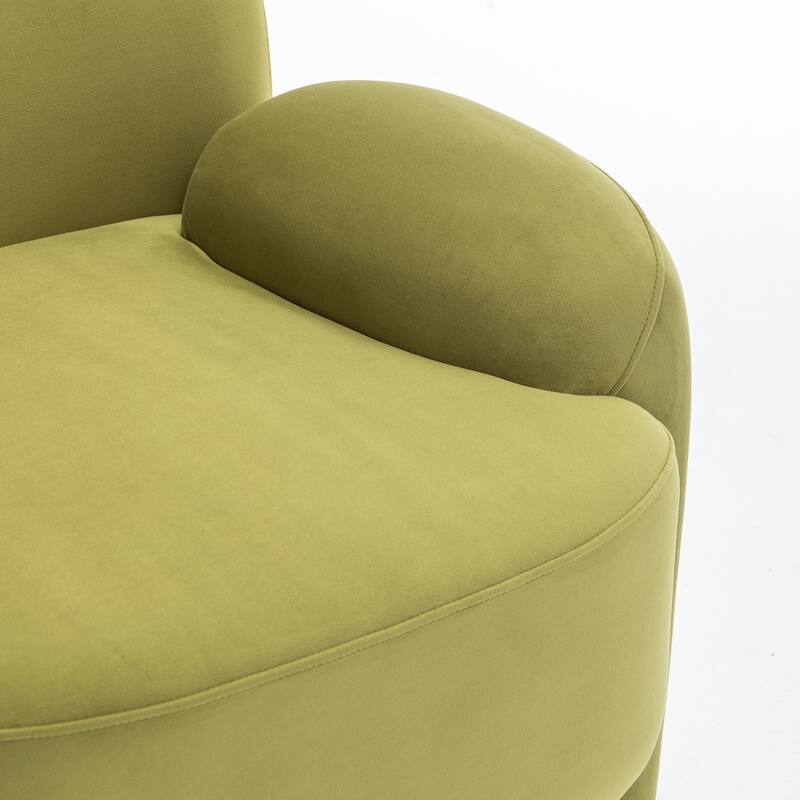 SEYNAR Modern Glam Velvet Thickened Seat Cushion Accent Chair