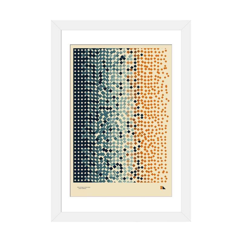 iCanvas "Entropy" by 2046 Design - White - 24x16x1