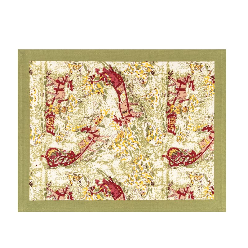 Couleur Nature Renne Mats - Set of 6 - Set of 6 - Red/Green