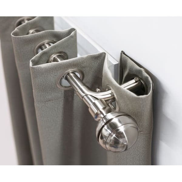 slide 2 of 8, Thermaplus Decorative Blackout Curtain Rod set L 72" - 144"