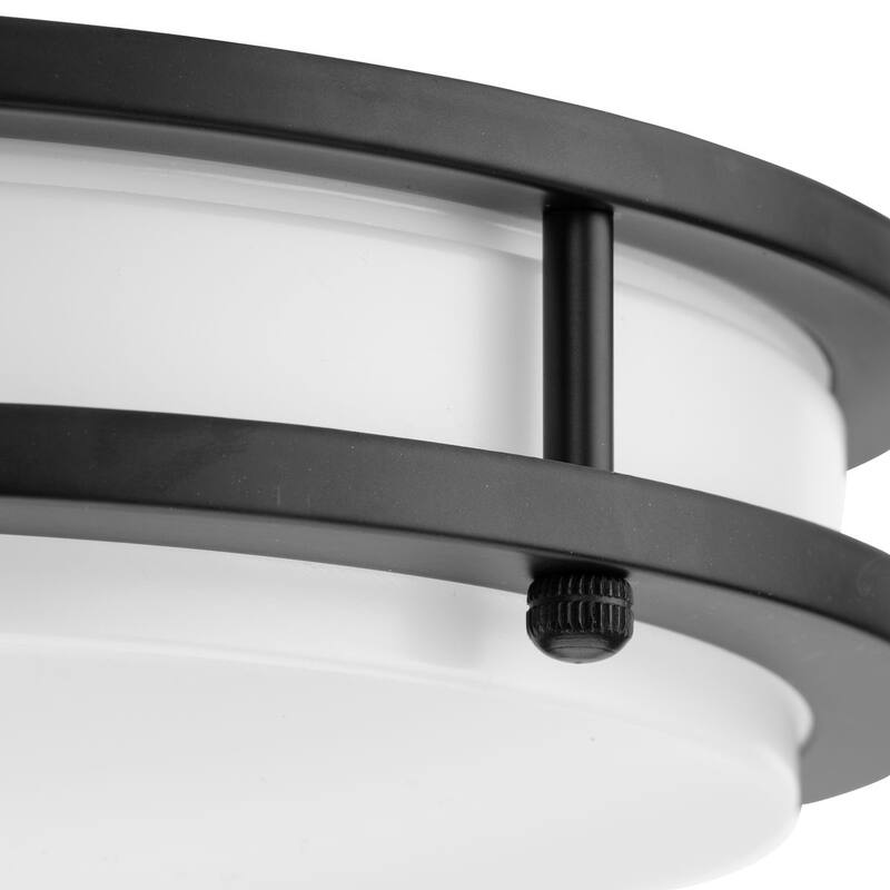 Abide Collection 5-CCT Integrated LED Matte Black Contemporary 10.24" Small Flush Mount Light - 10.24 in x 10.24 in x 2.82 in
