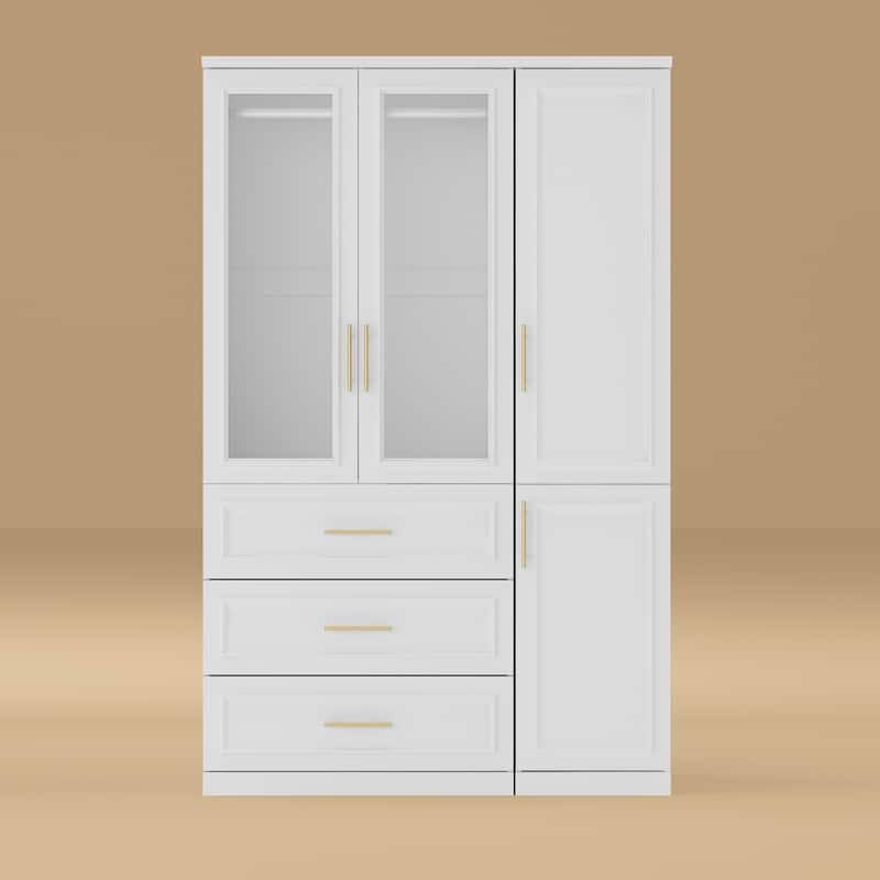 Modular Wardrobe Combo Armoires Closet Freestanding Cabinet Organizer