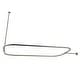 preview thumbnail 2 of 1, Vintage Rectangular Shower Curtain Rod Polished Nickel