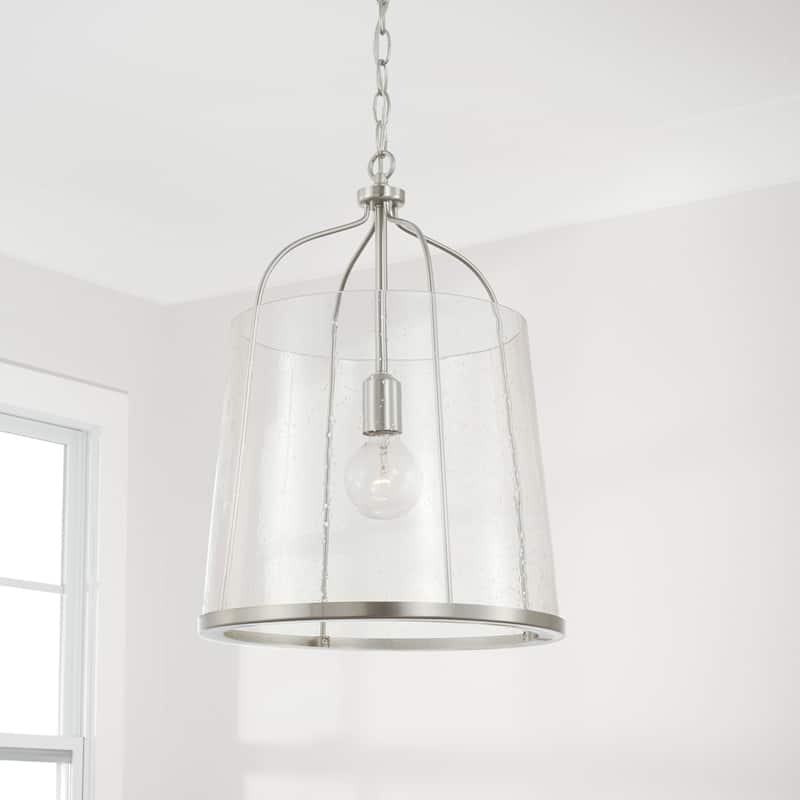 Madison 1-light Pendant w/Clear Seeded Glass