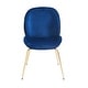 preview thumbnail 2 of 22, Porthos Home Otis Dining Chair, Suede Upholstery, Gold Legs, Armless
