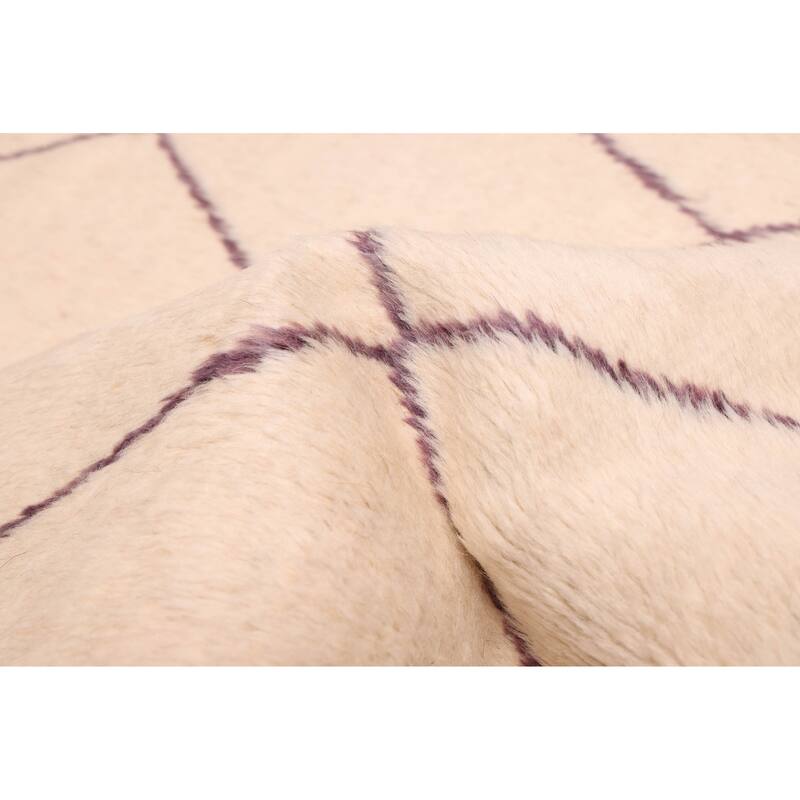 ECARPETGALLERY Hand-knotted Pak Finest Marrakesh Cream Wool Rug - 4'11 x 6'6