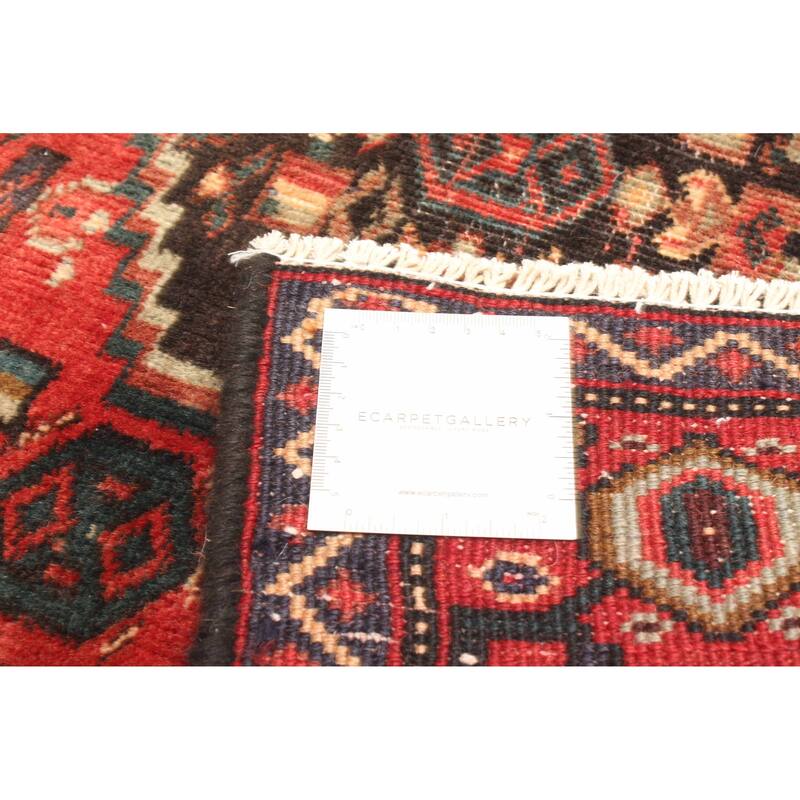 ECARPETGALLERY Hand-knotted Kayseri Vintage Dark Red Wool Rug - 3'10 x 4'2