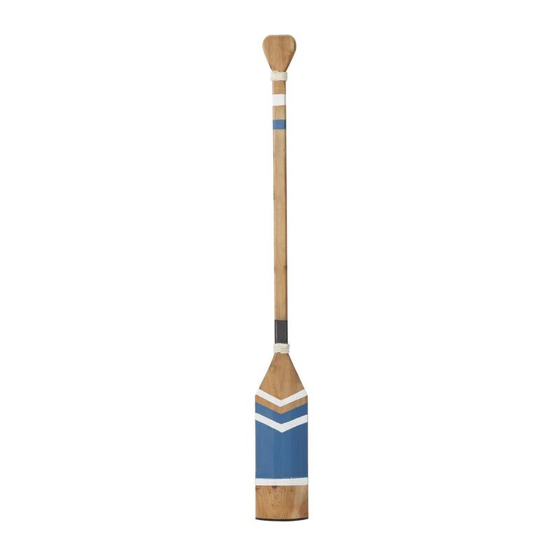 Wood Paddle Novelty Canoe Oar Home Wall Decor with Arrow Design and Rope Detail - White or Blue - Roche River Decor