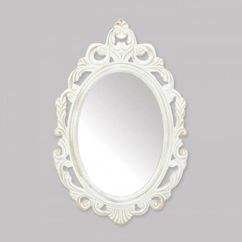 Antiqued White Wall Mirror - Antique White