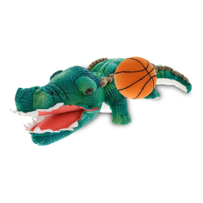 DolliBu Huggable Alligator Stuffed Animal with Basketball Plush Toy
