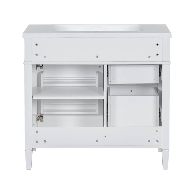 36"Wall Mounted Bathroom Vanity with Resin Sink