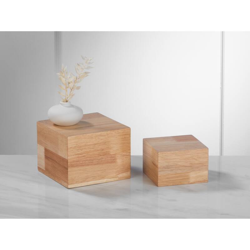 Wood Risers or Containers - Set of 2