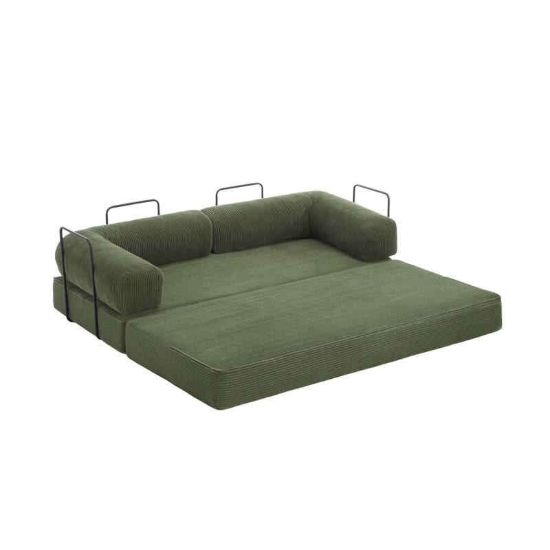 Oversized Corduroy Convertible Floor Sofa Bed Sleeper Couch