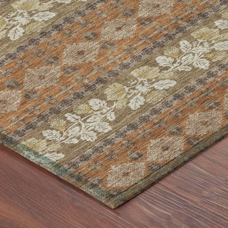 Machine Washable Indoor/ Outdoor Stripe Sochi Chantille Rug