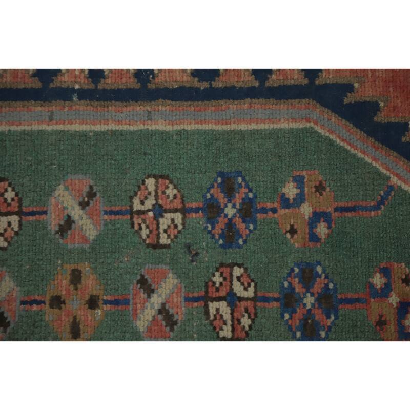 Hand Knotted Oriental 100% Wool Carpet Traditional Medallion Oranges & Rust Hamedan Area Rug - 6' 7'' X 3' 11''