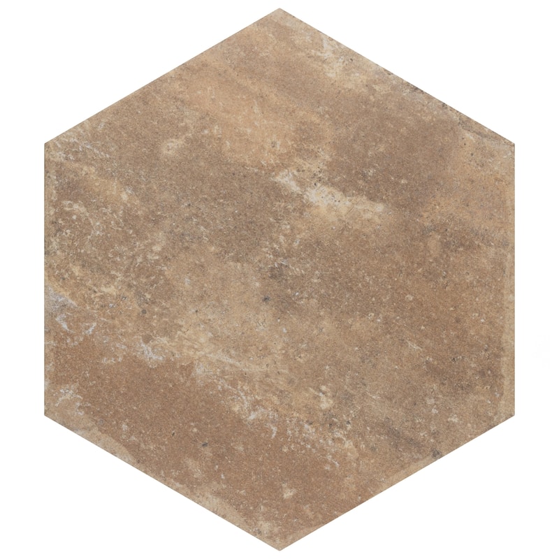 Merola Tile Brickyard Hex Beige 8-1/2" x 9-7/8" Porcelain Floor and Wall Tile