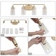 preview thumbnail 14 of 12, Mid-century Modern 4-Light Bathroom Vanity Lights Transitional Wall Sconces with Seeded Glass