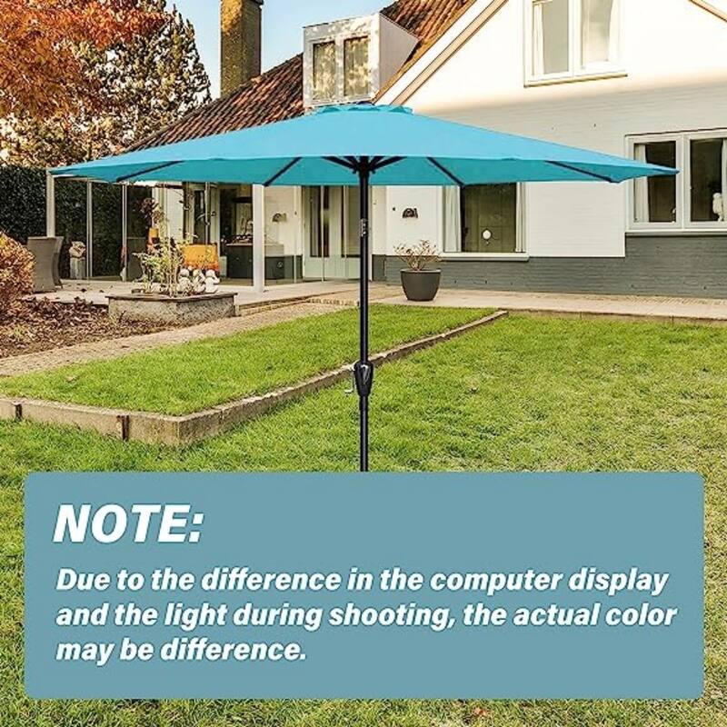9ft.Patio Umbrella Replacement Canopy, Outdoor Table & Market & Yard Umbrella Replacement Top Cover (No stand and base)