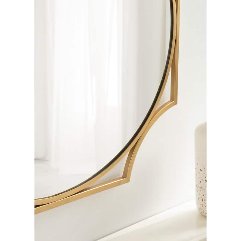 Kate and Laurel Rateau Scalloped Wall Mirror