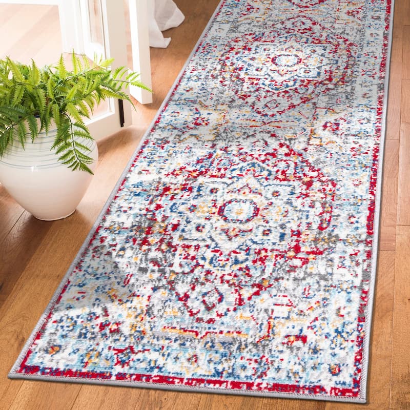 World Rug Gallery Bohemian Traditional Area Rug - 2'x7' Runner