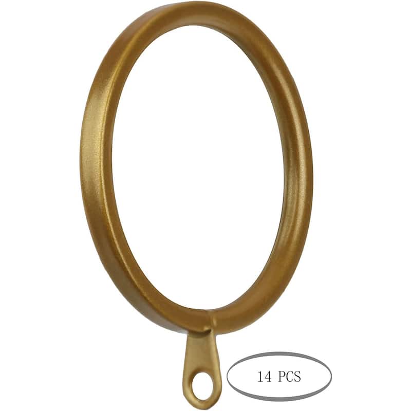 Meriville 2-Inch Inner Diameter Metal Flat Curtain Rings with Eyelets