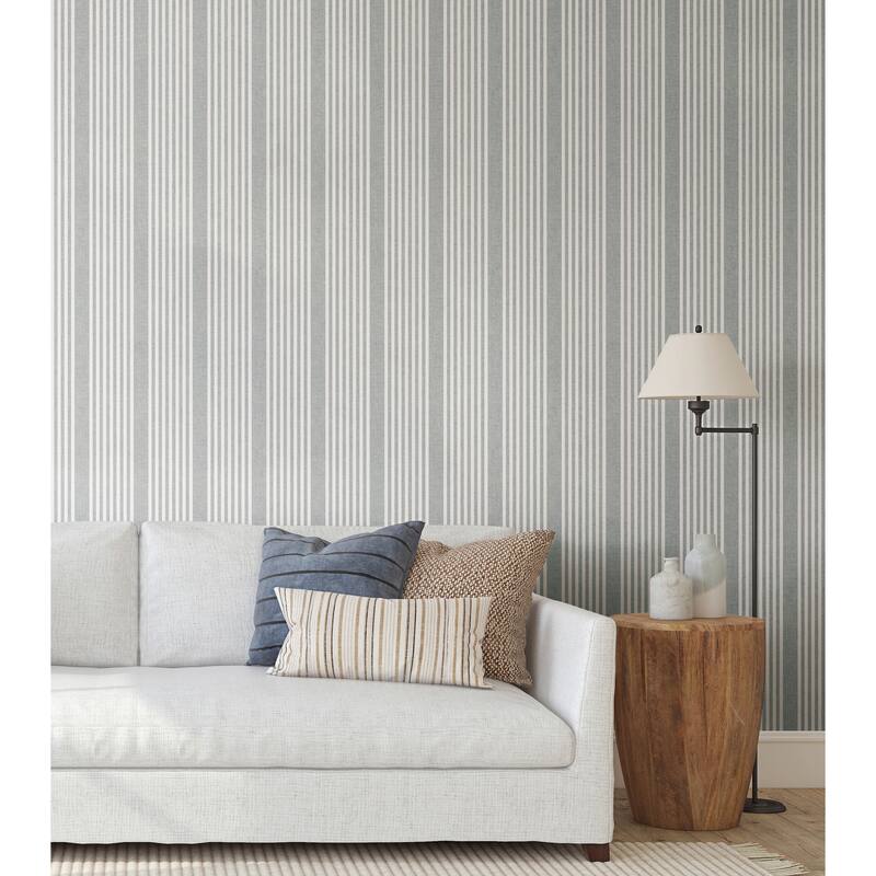 Gresham 20' L x 27" W Stripe Peel and Stick Wallpaper