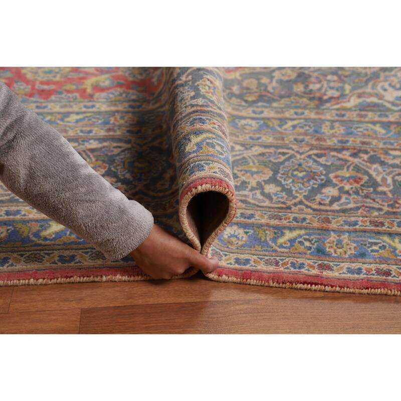 Traditional Pink Tabriz Persian Area Rug Handmade Wool Carpet - 9'6"x 12'6"