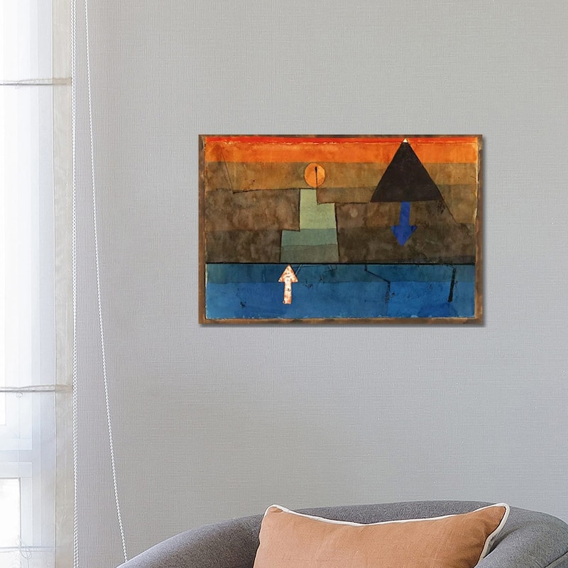 iCanvas "Contrasts in the Evening (Blue and Orange) 1924-1925" by Paul Klee Canvas Print - 18x26x1.5