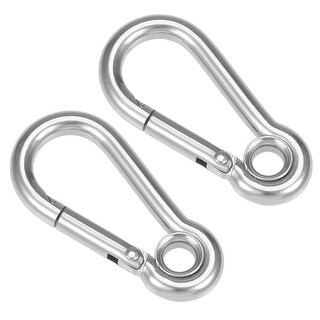 Yaocom 300 Pcs 2" Carabiner Bulk Spring Snap Hooks Bulk Aluminum All