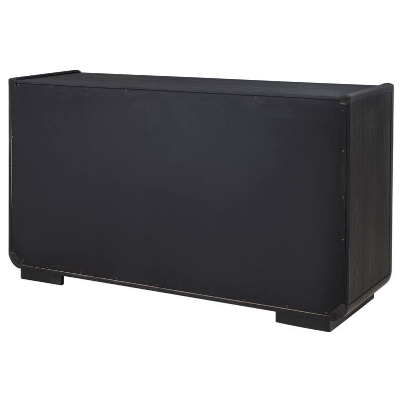 Leandro 2-drawer Dining Sideboard Server Burnished Black - 64" x 19" x 36"