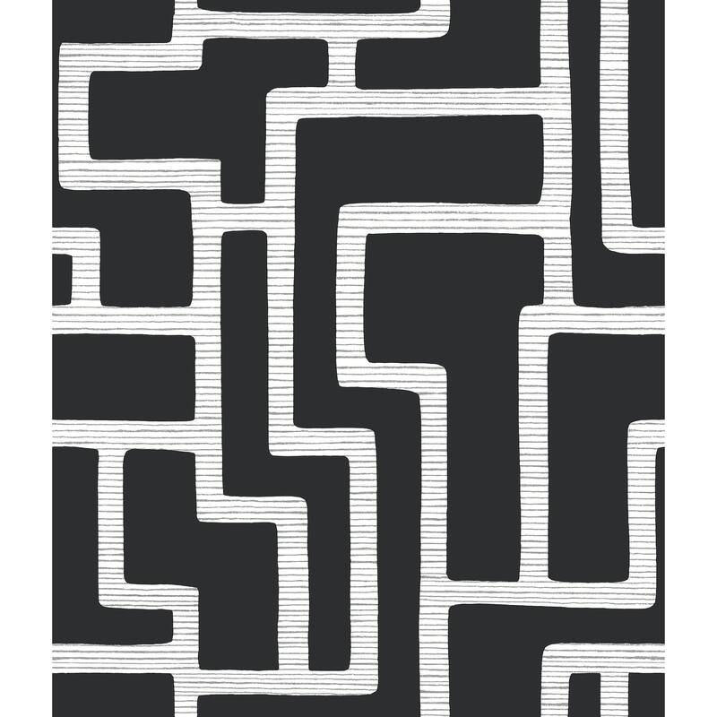 Inspired by Color Graphic Polyomino Black & White Wallpaper