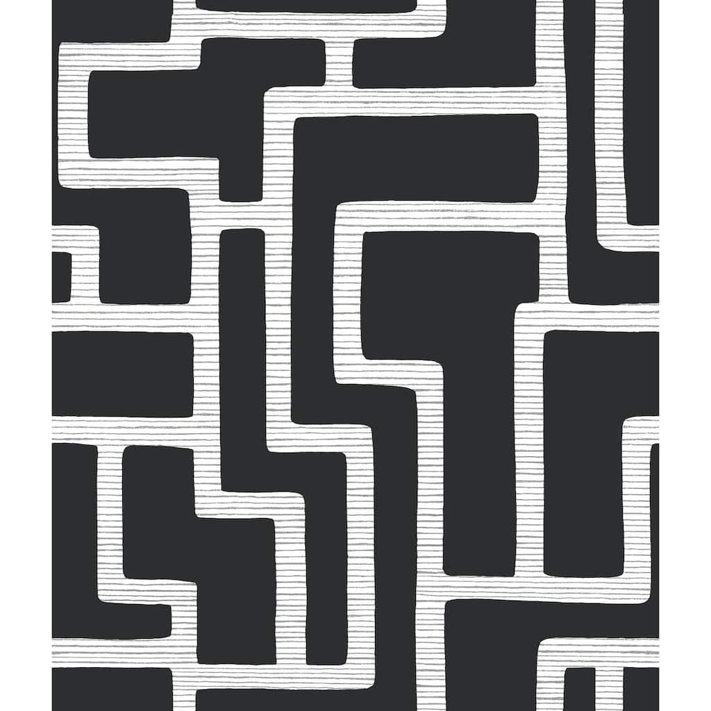 Inspired by Color Graphic Polyomino Black & White Wallpaper