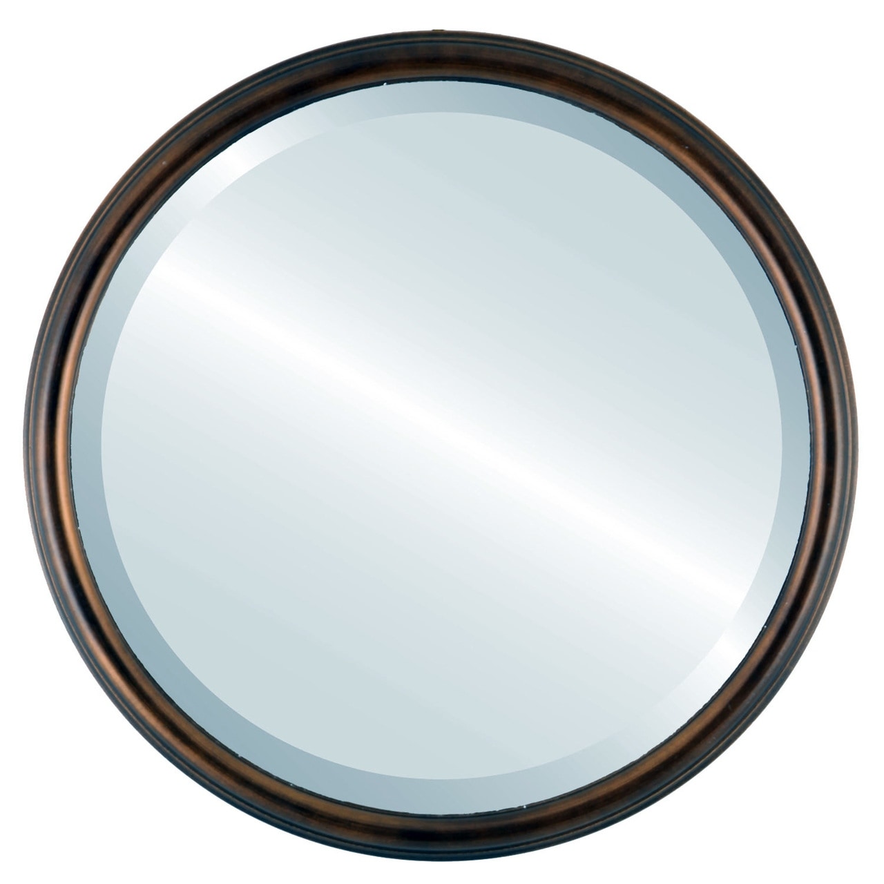 Hamilton Framed Round Mirror in Rubbed Bronze with Silver Lip Antique  Bronze Bed Bath  Beyond 19471245