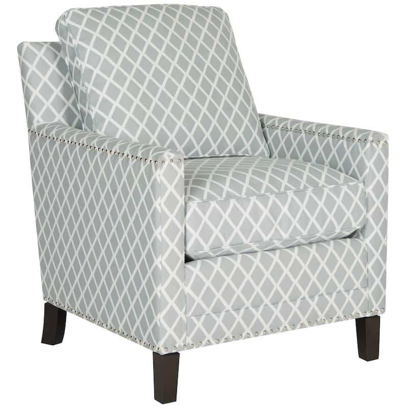 SAFAVIEH Kylee Peach Pink/ White Polyester Fabric Club Chair - 28.5" x 31.9" x 38.2" - 29Wx32Dx38H