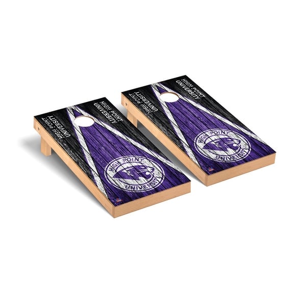 slide 2 of 5, High Point Panthers Triangle Cornhole Board Set