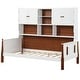 preview thumbnail 3 of 7, Twin Bed with Bookcase with Shelves and Wooden Slat Support No Box Spring Needed for Living Room Bedroom-White