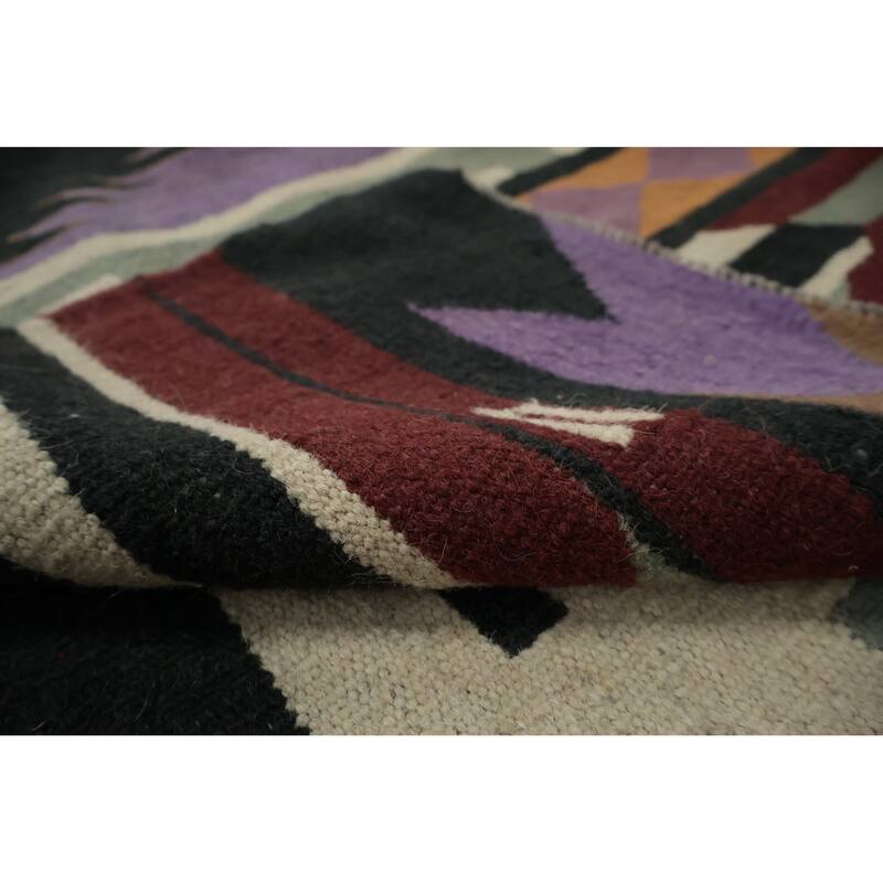 Hand Woven Oriental 100% Wool Carpet Southwestern Tribal Multi-Colored Kilim Area Rug - 11' 6'' X 11' 6''