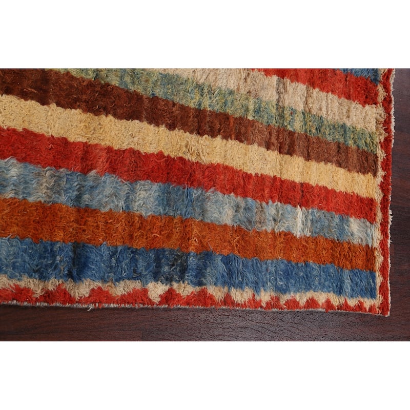 Stripe Moroccan Oriental Hallway Runner Rug Wool Hand-knotted - 2'7" x 9'7"
