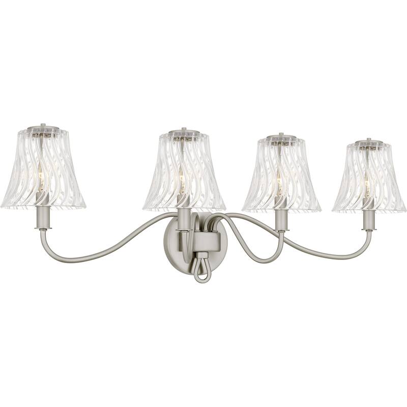 McKinney 4-Light Brushed Nickel Bath Light
