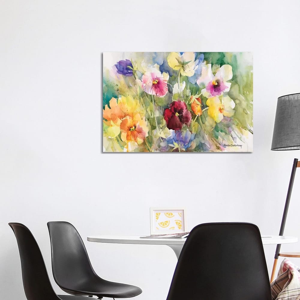 iCanvas "Pansies Posing" by Annelein Beukenkamp Canvas Print