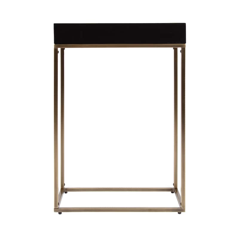 Kate and Laurel Karlsen Wood and Metal Slim Side Table