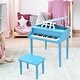 preview thumbnail 10 of 8, Gymax 30-Key Classic Baby Grand Piano Toddler Toy Wood w/ Bench &