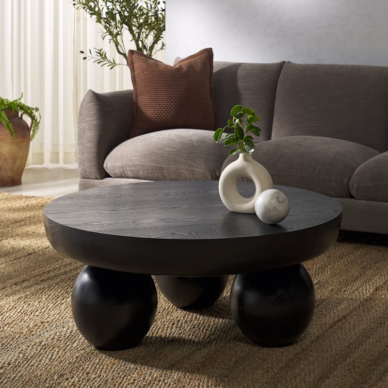 SAFAVIEH Couture Hayliette Round Wood Coffee Table - 38"W x 38"D x 15"H