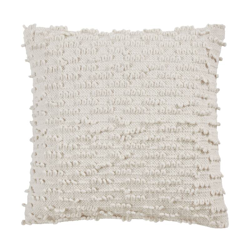 Nubby Design Down Filled Throw Pillow